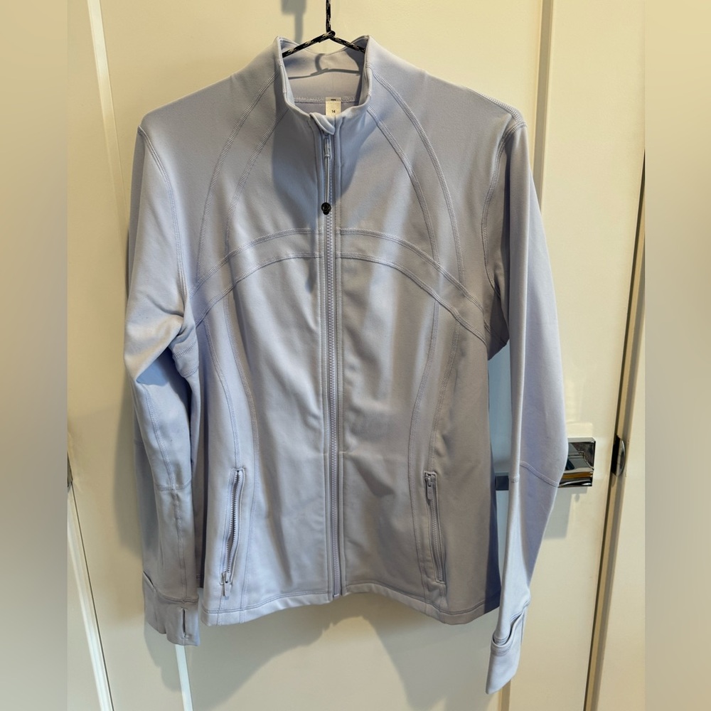 Lululemon Define Jacket blue linen color